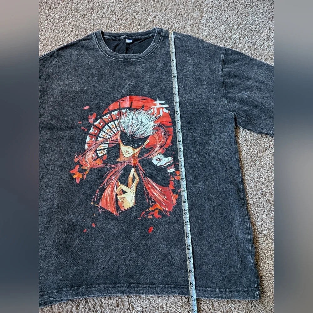 Jujutsu Kaisen Satoru Gojo Graphic Acid Washed T-shirt Large - Picture 9 of 9